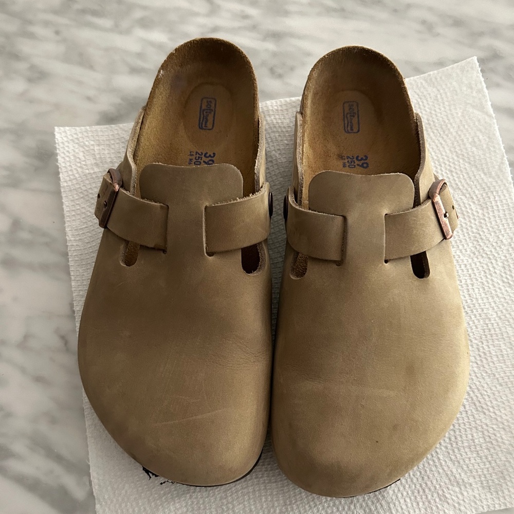 Birkenstock Boston Tobacco Oiled Leather Soft Footbed